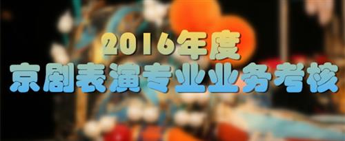 日逼爽爽爽国家京剧院2016年度京剧表演专业业务考...